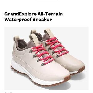 Cole Haan grand os explore white leather shoes